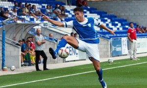 Doménech, nuevo futbolista del Formentera, en un partido con el Lucena. Foto: Lucena hoy