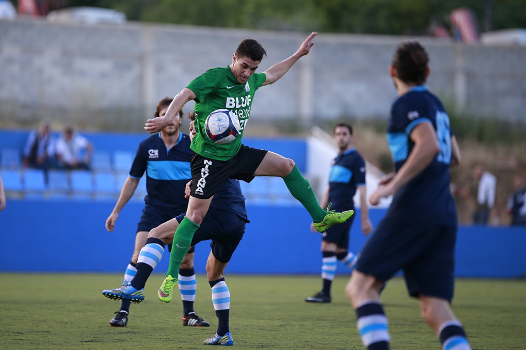 Un lance del partido disputado en Can Misses.