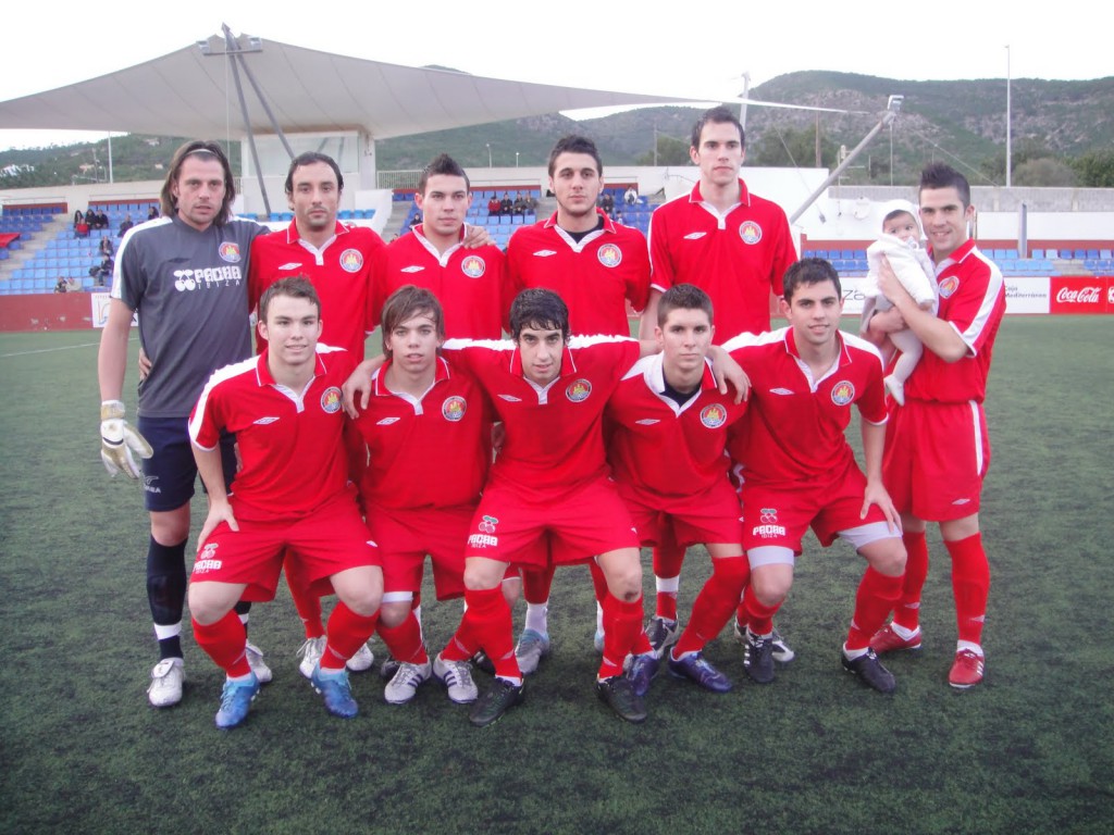 Una de las alineaciones del UD Ibiza-Eivissa de la temporada 2009-2010.