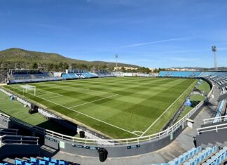 El césped del Palladium Can Misses deslumbra: la UD Ibiza recibe mañana al Teruel sobre un terreno de lujo