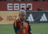Pablo García con España Sub-21 durante el partido ante Rumanía disputado en Can Misses, Ibiza.